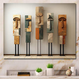 African Traditional Spirit Totems - Spiritual Canvas Wall Art