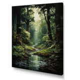 River Into Enchanted Woods I - Landscapes Canvas Wall Art