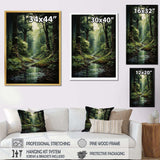 River Into Enchanted Woods I - Landscapes Canvas Wall Art