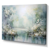 Minimal River Forest Liquid Art I - Landscapes Canvas Wall Art