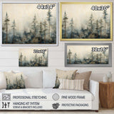 Minimalism Winter Pine Forest - Landscapes Canvas Wall Art