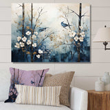 Blue And White Forest Winter Harmony I - Landscapes Canvas Wall Art