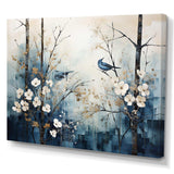 Blue And White Forest Winter Harmony I - Landscapes Canvas Wall Art