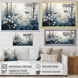 Blue And White Forest Winter Harmony I - Landscapes Canvas Wall Art