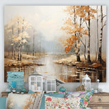 Mystic Nostalgia Autumn Forest - Landscapes Canvas Wall Art