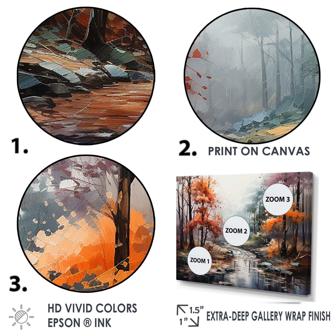 Mystic Nostalgia Autumn Forest I - Landscapes Canvas Wall Art