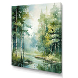 Tranquil Shadows Green Forest II - Landscapes Canvas Wall Art