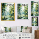 Tranquil Shadows Green Forest II - Landscapes Canvas Wall Art