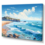 French Basque Beaches - Landscapes Canvas Wall Art