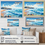 French Basque Beaches - Landscapes Canvas Wall Art