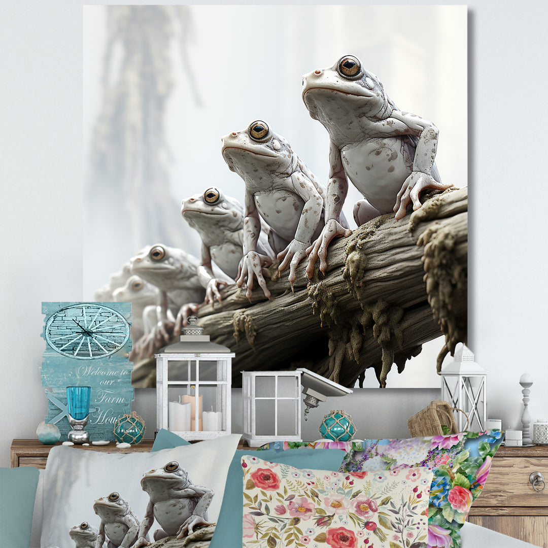Minimalism Frog Family Harmony - Frog Wall Decor