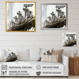 Minimalism Frog Family Harmony - Frog Wall Decor