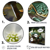 Green Frog On Glass Effect - Frog Framed Canvas Art