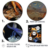 Orange Frog On Glass Effect - Frog Home Decor Art