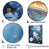 Abstract Representation Of Blue Frog - Frog Canvas Wall Art