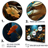 Abstract Representation Of Green Frog - Frog Canvas Wall Art