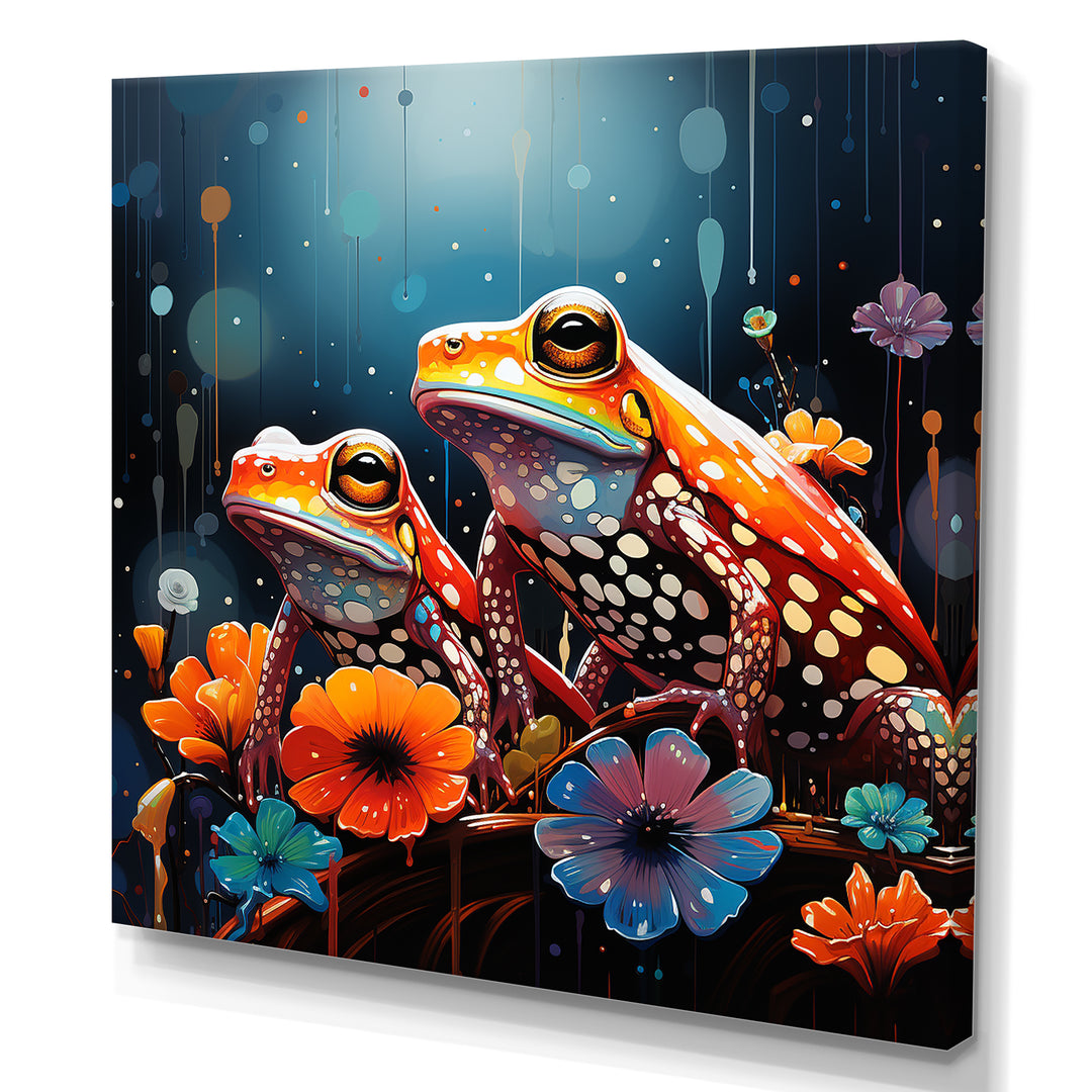Couple Toads At The Night - Frog Wall Decor