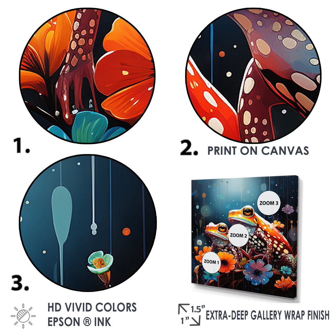 Couple Toads At The Night - Frog Wall Decor