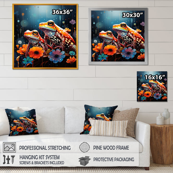 Couple Toads At The Night - Frog Wall Decor