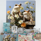 Contemporary Frog Serenity - Green Frog Wall Art