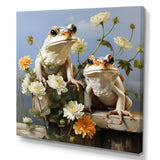 Contemporary Frog Serenity - Green Frog Wall Art