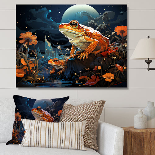 Cosmic Art Frog - Frog Large Canvas Wall Art