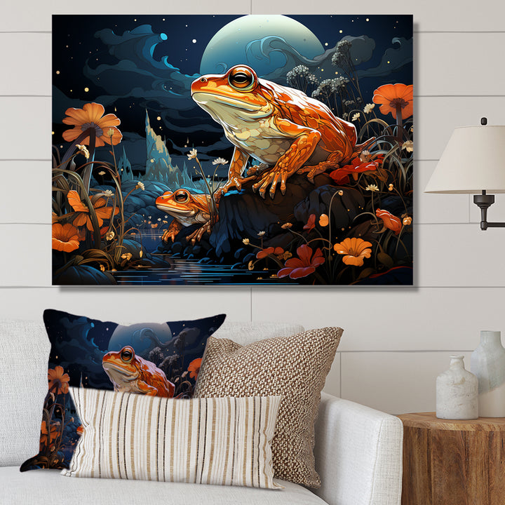 Cosmic Art Frog - Frog Large Canvas Wall Art