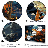 Cosmic Art Frog - Frog Large Canvas Wall Art
