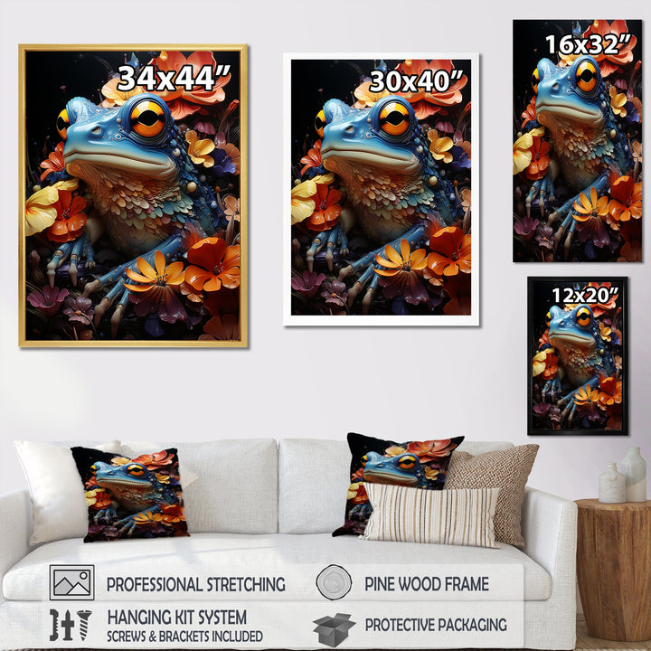 Cosmic Frog Journey - Frog Living Room Wall Art