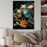 Emerald Pond Harmony - Frog Bedroom Wall Art