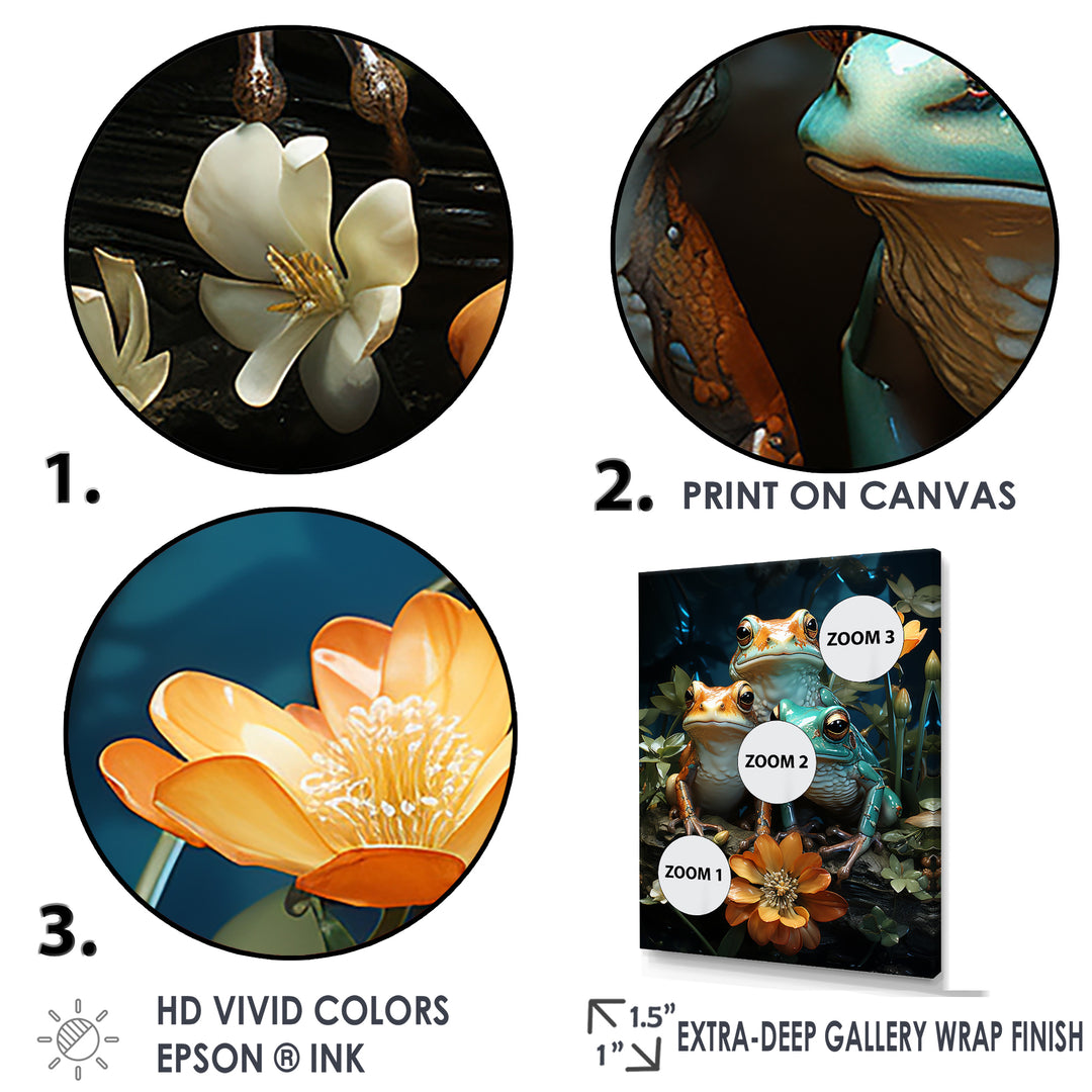 Emerald Pond Harmony - Frog Bedroom Wall Art