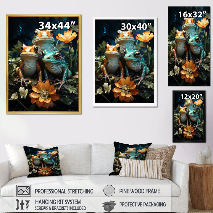 Emerald Pond Harmony - Frog Bedroom Wall Art