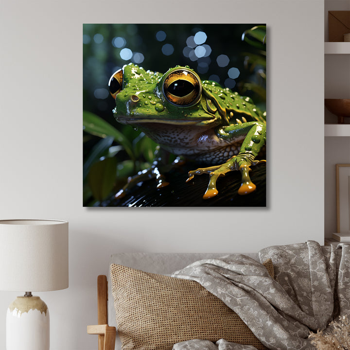 Expressionist Frog Movement - Frog Canvas Wall Art