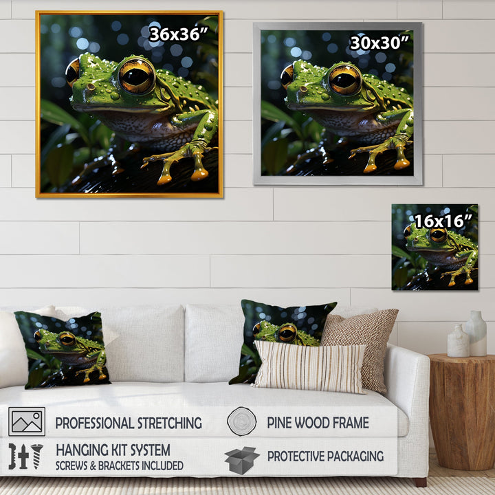 Expressionist Frog Movement - Frog Canvas Wall Art