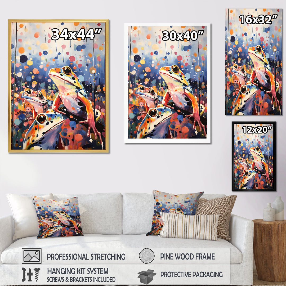 Popart Frog Popart - Frog Canvas Wall Art