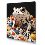 Multicolor Frog Liquid Art - White Frog Wall Art