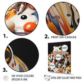 Multicolor Frog Liquid Art - White Frog Wall Art