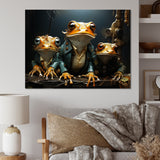 Frog Mafia Monarchy - Frog Framed Canvas Art