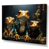 Frog Mafia Monarchy - Frog Framed Canvas Art