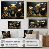 Frog Mafia Monarchy - Frog Framed Canvas Art