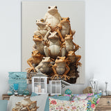 Minimalism Frog Pyramid - Frog Home Decor Art