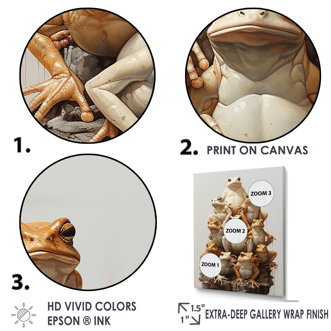 Minimalism Frog Pyramid - Frog Home Decor Art