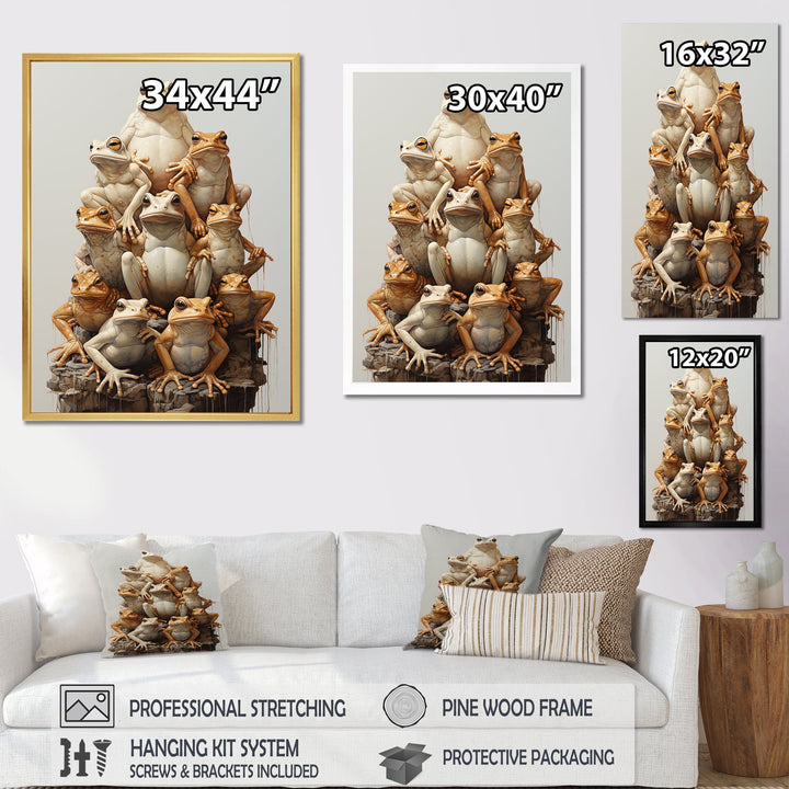 Minimalism Frog Pyramid - Frog Home Decor Art