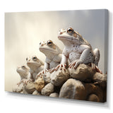 Minimalist Frog Essence - Frog Framed Canvas Art