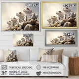 Minimalist Frog Essence - Frog Framed Canvas Art