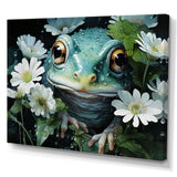 Cute Frog Portrait At The Pond - Frog Bedroom Wall Art