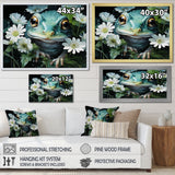 Cute Frog Portrait At The Pond - Frog Bedroom Wall Art