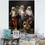 Dressed Frog Ballet - Frog Canvas Wall Art