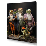 Dressed Frog Ballet - Frog Canvas Wall Art