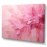 Gold And Pink Minimal Abstract River - Floral Canvas Wall Art